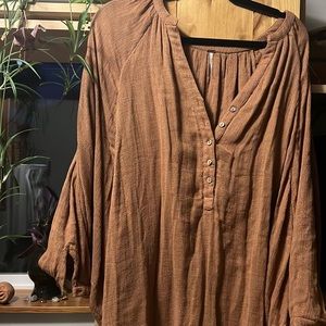 over sized free people blouse